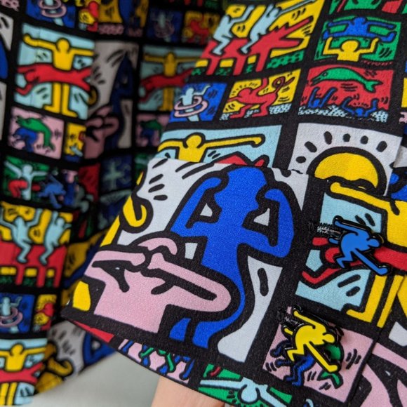 Alice + Olivia x Keith Haring Silk Shirt XS Small - Picture 5 of 8